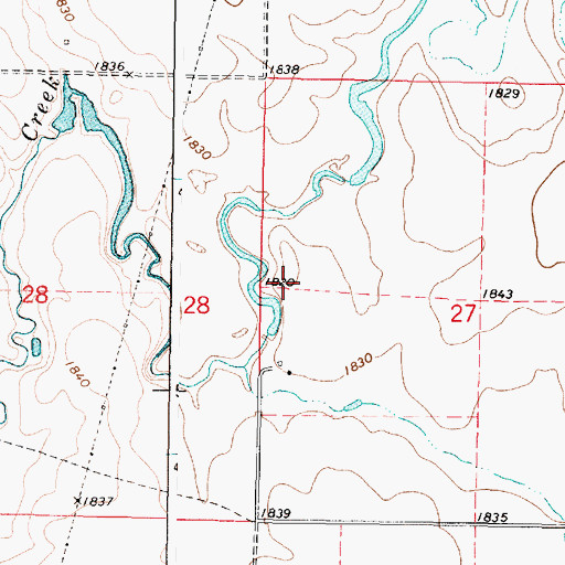 Topographic Map of Moore (historical), SD