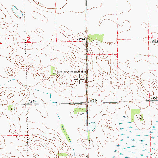 Topographic Map of Danish Baptist Church, SD