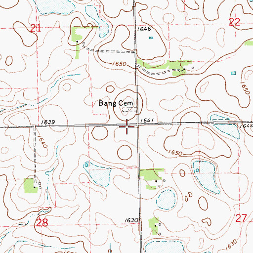 Topographic Map of Norwegian Lutheran Church (historical), SD