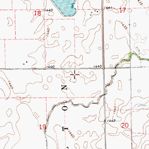 Topographic Map of Lost Lake (historical), SD