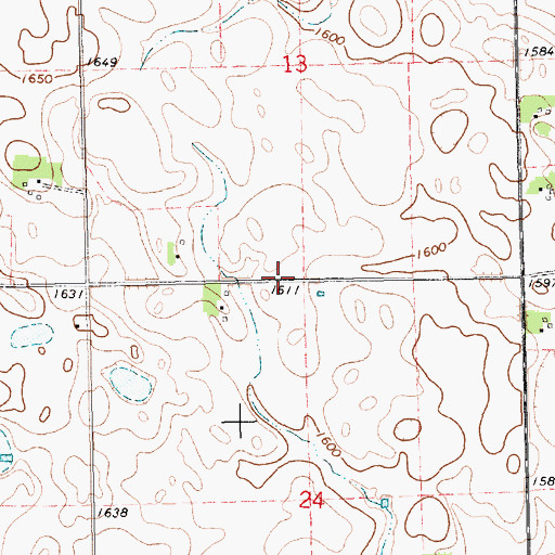Topographic Map of Idlewild (historical), SD