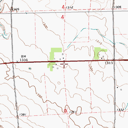 Topographic Map of Spring Valley (historical), SD
