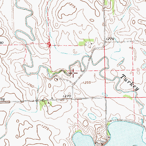 Topographic Map of Swan Lake (historical), SD