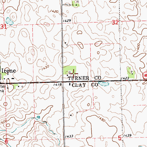 Topographic Map of Adelia (historical), SD