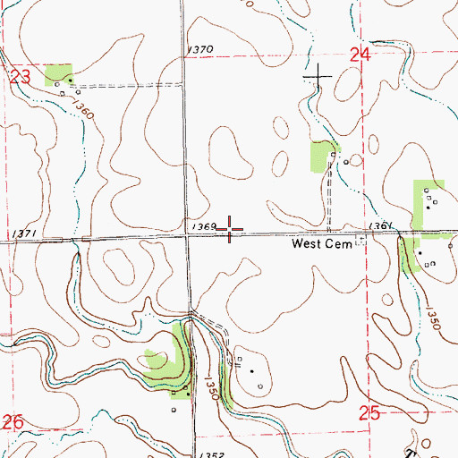 Topographic Map of German Evangelist Church (historical), SD