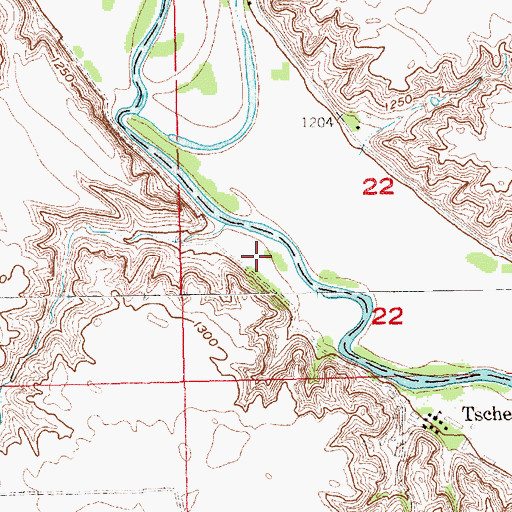 Topographic Map of Menno Colony (historical), SD