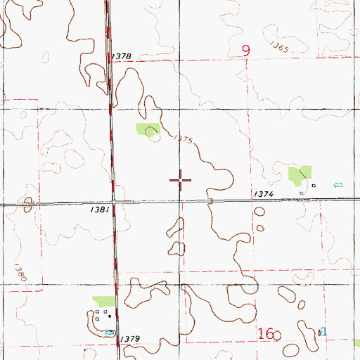 Topographic Map of Sharon (historical), SD