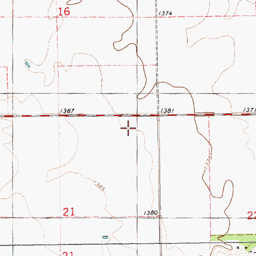 Topographic Map of Dakota City (historical), SD
