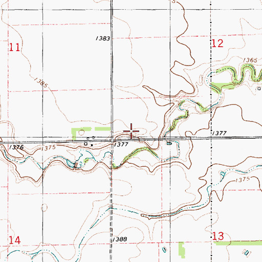 Topographic Map of Starr (historical), SD