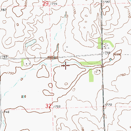 Topographic Map of Easterly, SD