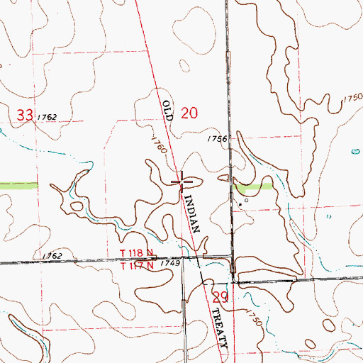 Topographic Map of Lake Place (historical), SD