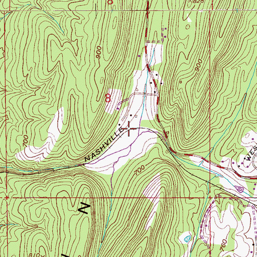 Topographic Map of Sand Valley, AL