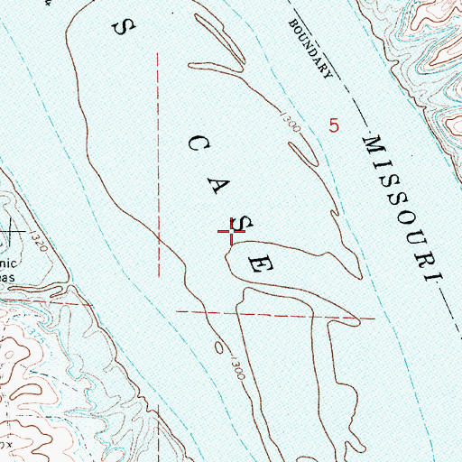 Topographic Map of LaRoche Island (historical), SD