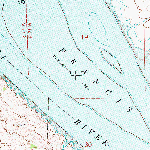 Topographic Map of Durex Island (historical), SD