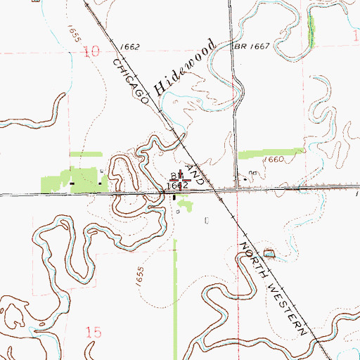 Topographic Map of Spaulding (historical), SD