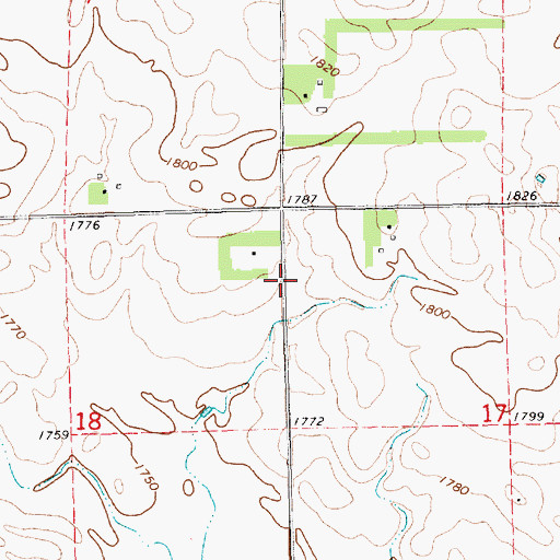Topographic Map of Otto (historical), SD