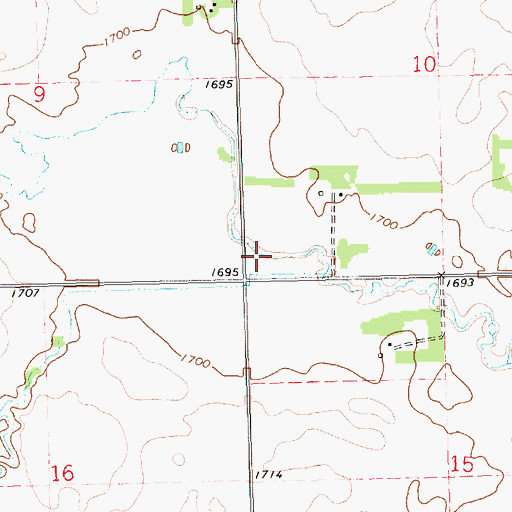 Topographic Map of Opdahl (historical), SD