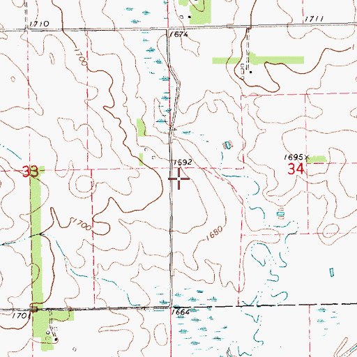 Topographic Map of Hayti (historical), SD