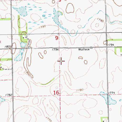 Topographic Map of Dexter (historical), SD