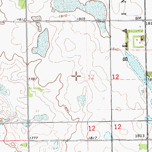 Topographic Map of Lounsberry (historical), SD
