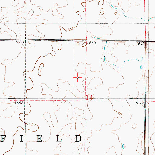 Topographic Map of Plainfield (historical), SD