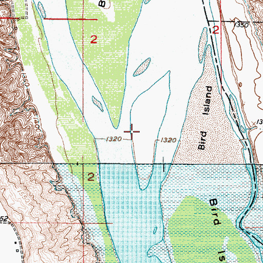 Topographic Map of Brule Island (historical), SD