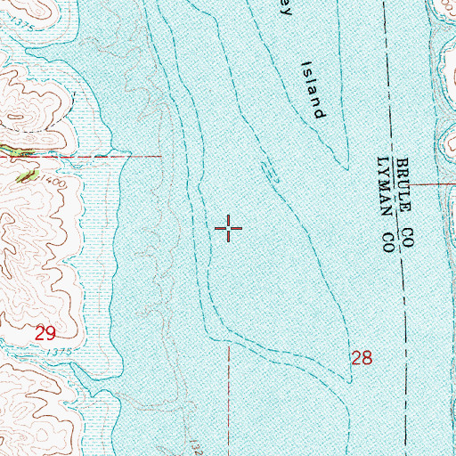 Topographic Map of Phelps Island (historical), SD