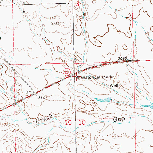 Topographic Map of Slim Butte Monument, SD