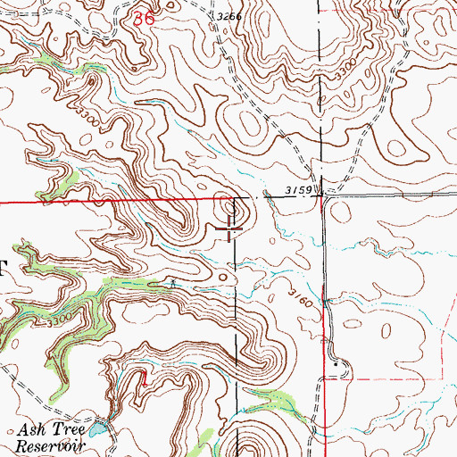 Topographic Map of Ludlow (historical), SD