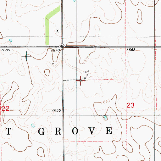 Topographic Map of Coyle (historical), SD