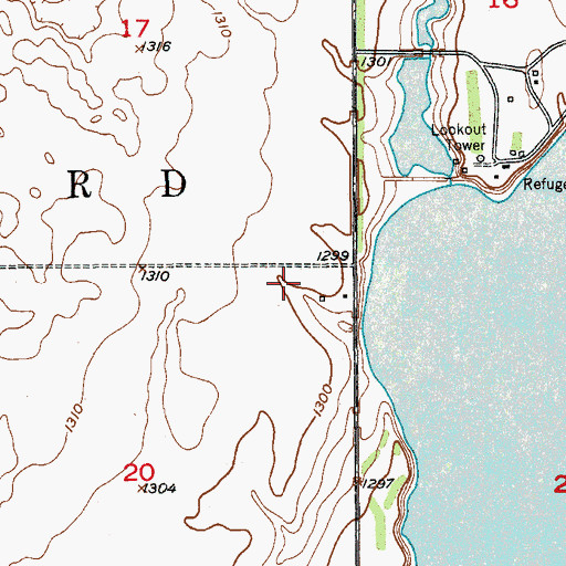 Topographic Map of Pectoria (historical), SD