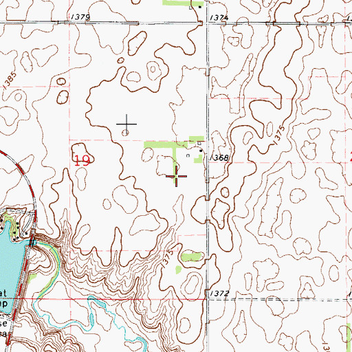 Topographic Map of Richmond Lake Heights Development, SD