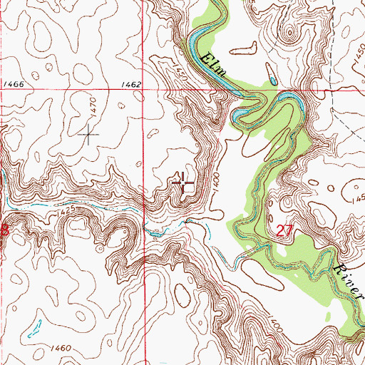 Topographic Map of Crows Nest (historical), SD