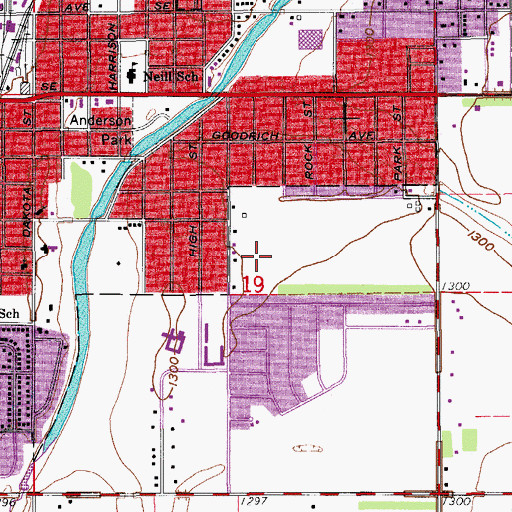 Topographic Map of Melrose Addition, SD