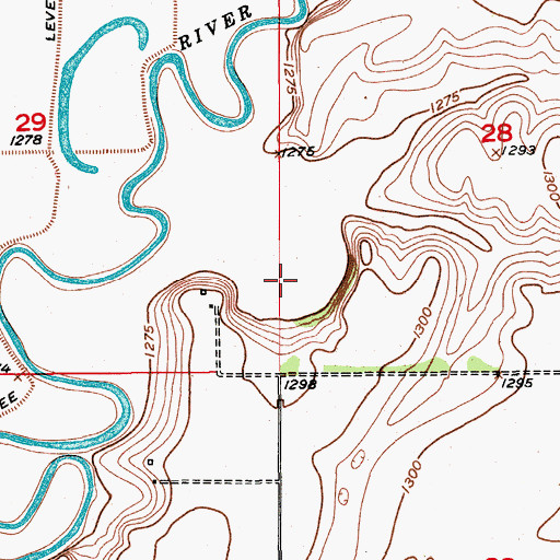 Topographic Map of Gem (historical), SD