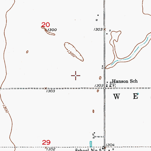 Topographic Map of Dodge (historical), SD