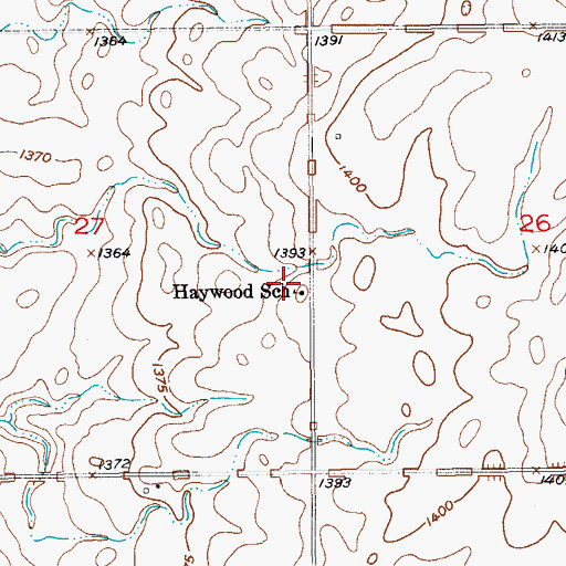 Topographic Map of Bethany Cemetery, SD