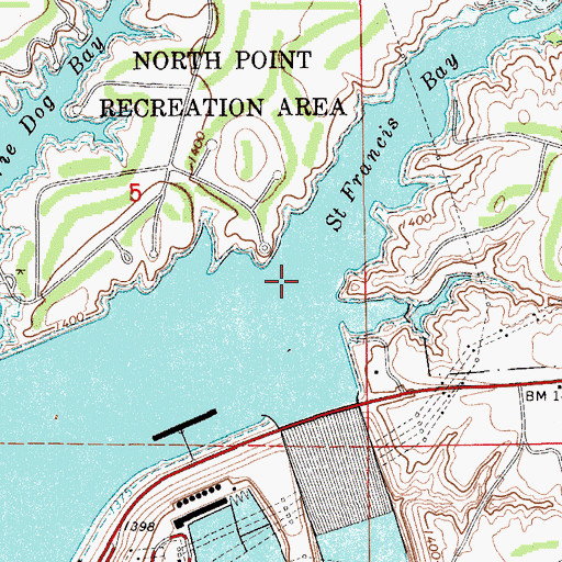 Topographic Map of Saint Francis Church (historical), SD