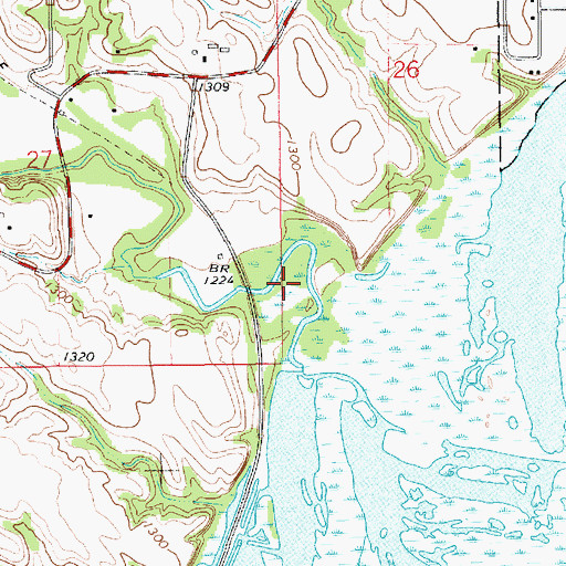Topographic Map of Emanuel Creek Recreation Area, SD
