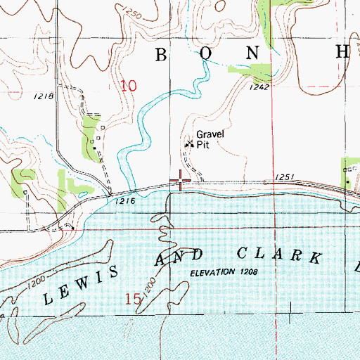 Topographic Map of Snatch Creek Recreation Area, SD