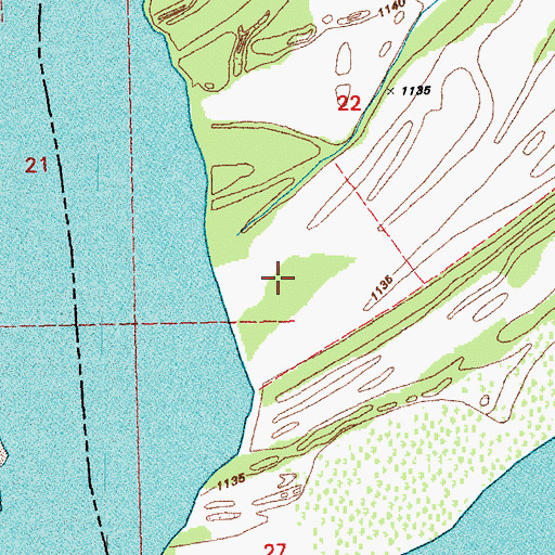 Topographic Map of Mulberry Point (historical), SD