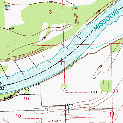 Topographic Map of Kenslers Bend (historical), SD