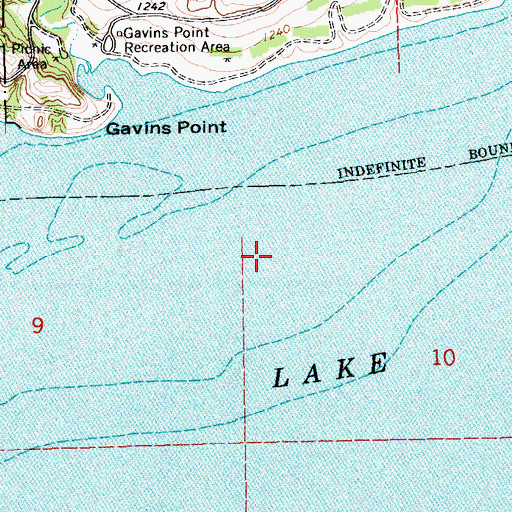 Topographic Map of Sego Island (historical), SD