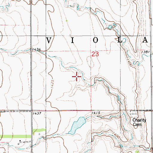 Topographic Map of Tower Reach (historical), SD