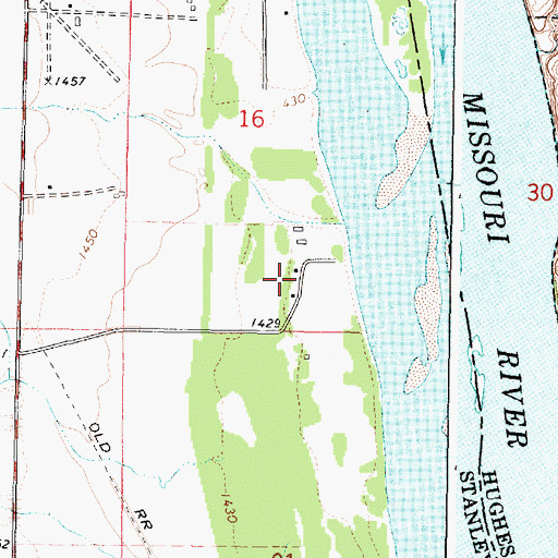 Topographic Map of Fort Pierre Number One (historical), SD