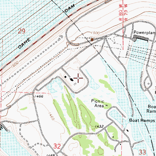 Topographic Map of Fort LaFramboise Number Two (historical), SD