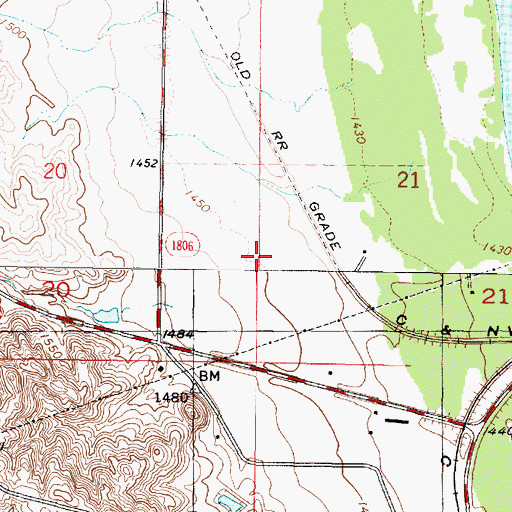 Topographic Map of Fort Tecumseh (historical), SD