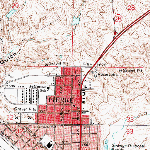 Topographic Map of Stanley (historical), SD
