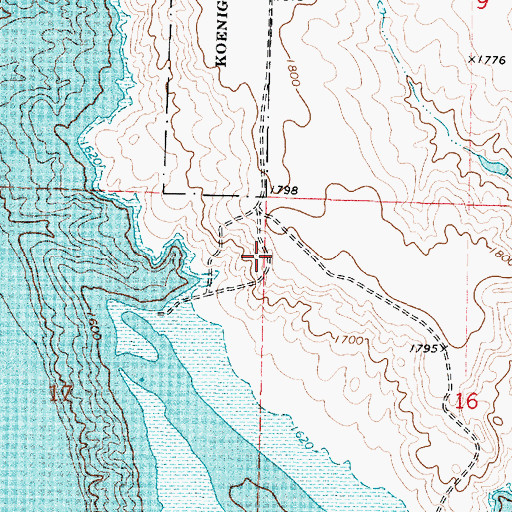 Topographic Map of Target Flat (historical), SD