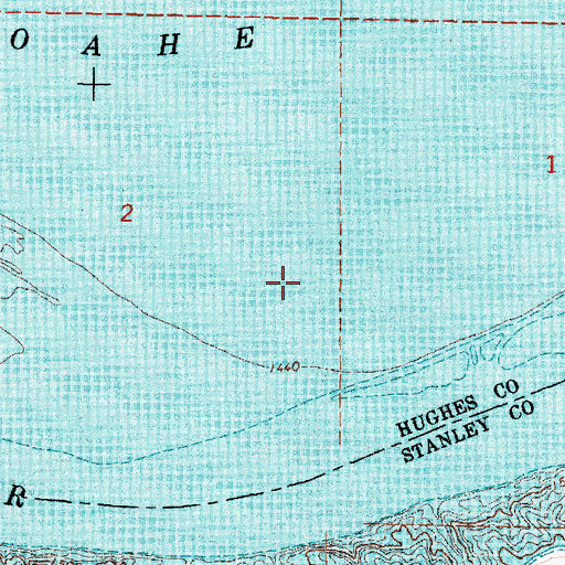 Topographic Map of Vanderplat Ranch (historical), SD